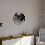 BLACK AND WHITE CONFLUENCE Runde Wanddekoration Ø 69 cm