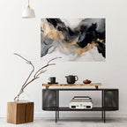 BLACK AND WHITE CONFLUENCE Selbstklebendes Horizontal-Poster