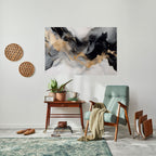 BLACK AND WHITE CONFLUENCE Selbstklebendes Horizontal-Poster