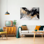 BLACK AND WHITE CONFLUENCE Selbstklebendes Horizontal-Poster