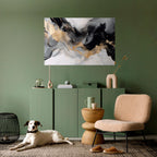 BLACK AND WHITE CONFLUENCE Selbstklebendes Horizontal-Poster