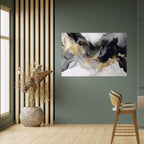 BLACK AND WHITE CONFLUENCE Selbstklebendes Horizontal-Poster