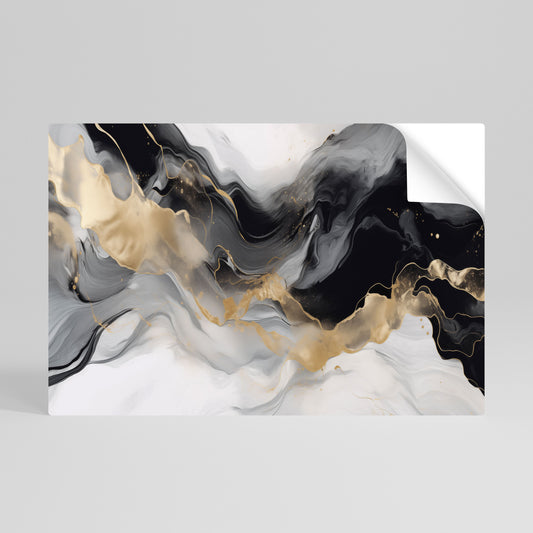 BLACK AND WHITE CONFLUENCE Selbstklebendes Horizontal-Poster