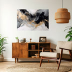 BLACK AND WHITE CONFLUENCE Selbstklebendes Horizontal-Poster