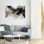 BLACK AND WHITE CONFLUENCE Selbstklebendes Horizontal-Poster