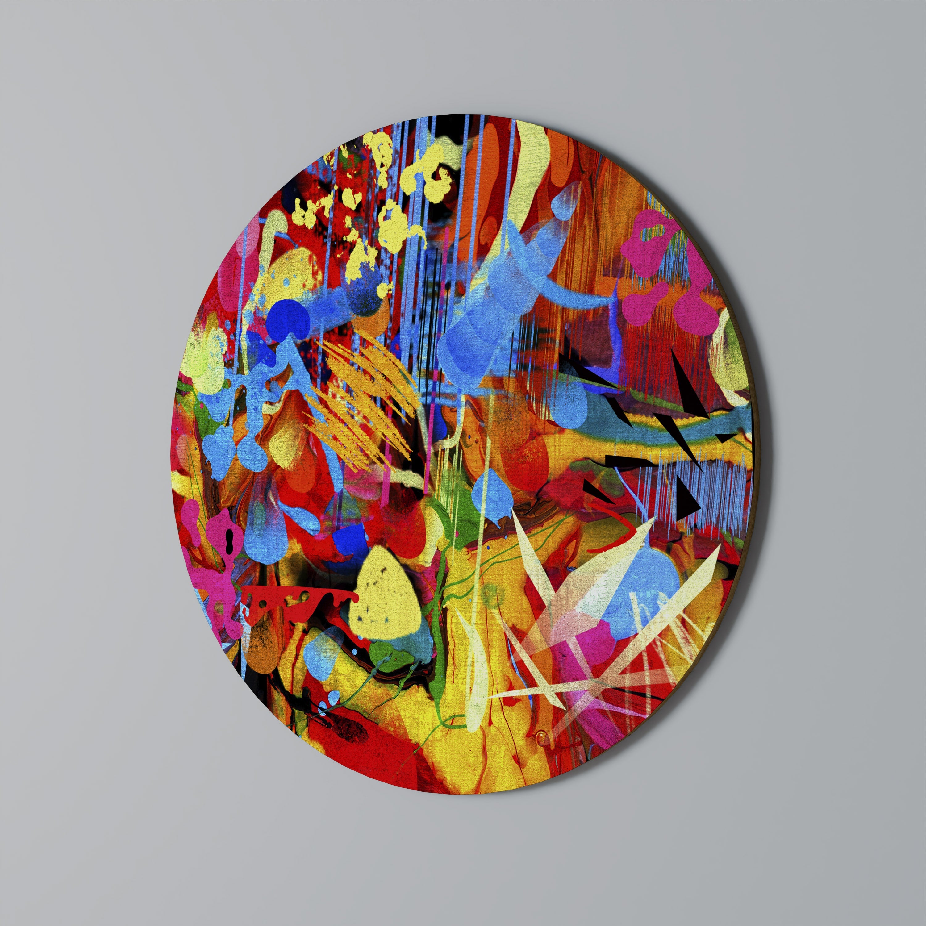 ABSTRACT RHAPSODY Runde Wandkunst