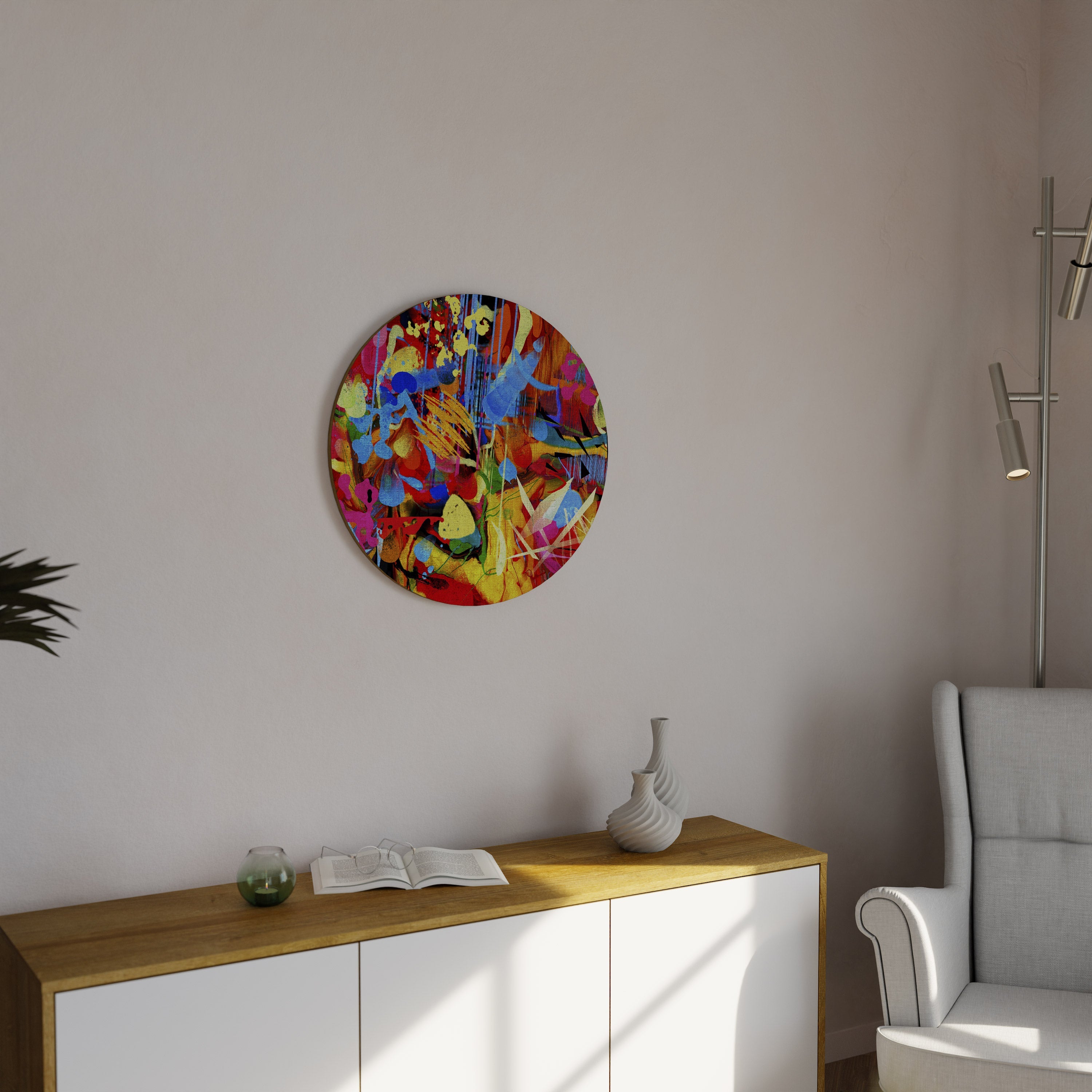 ABSTRACT RHAPSODY Runde Wandkunst
