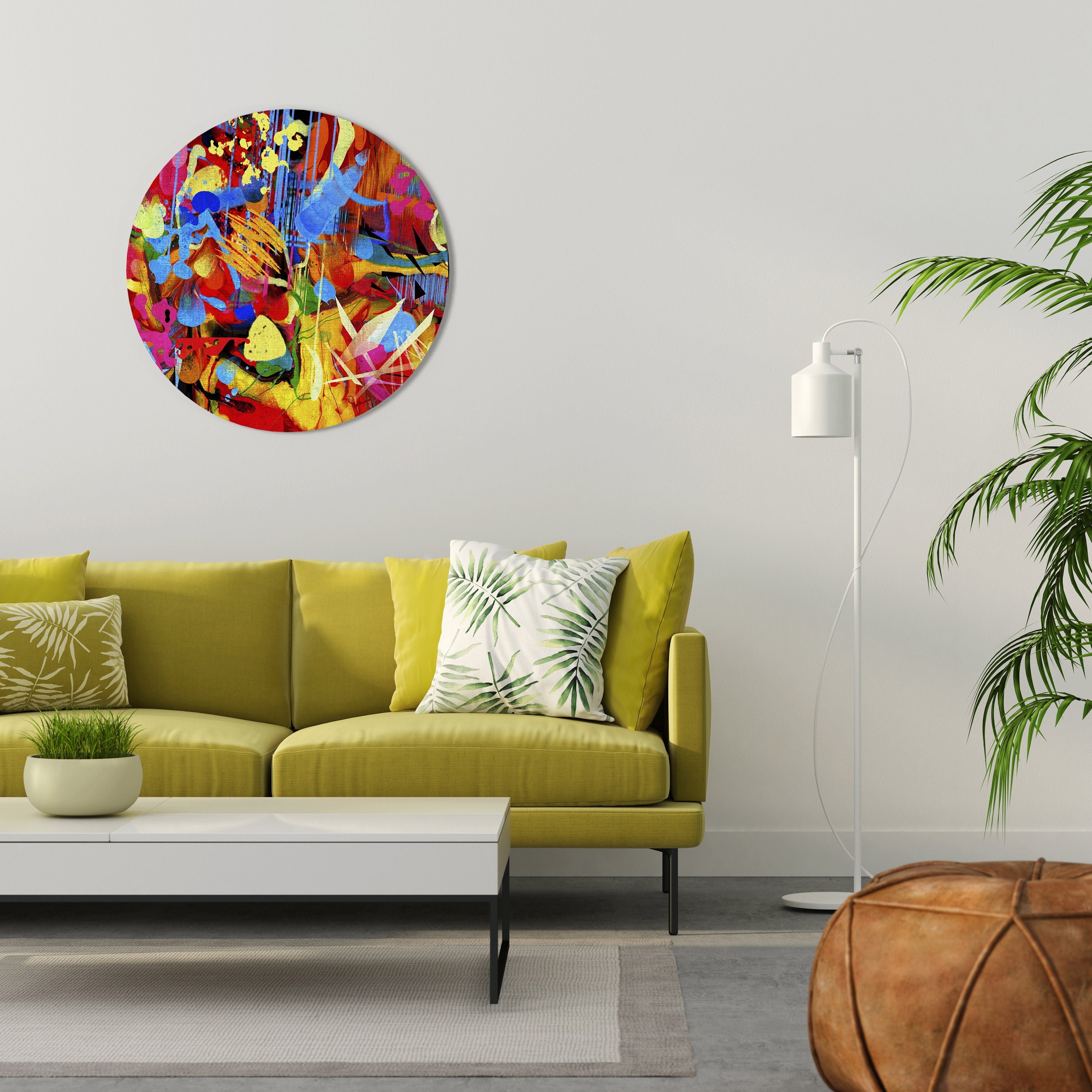 ABSTRACT RHAPSODY Runde Wandkunst