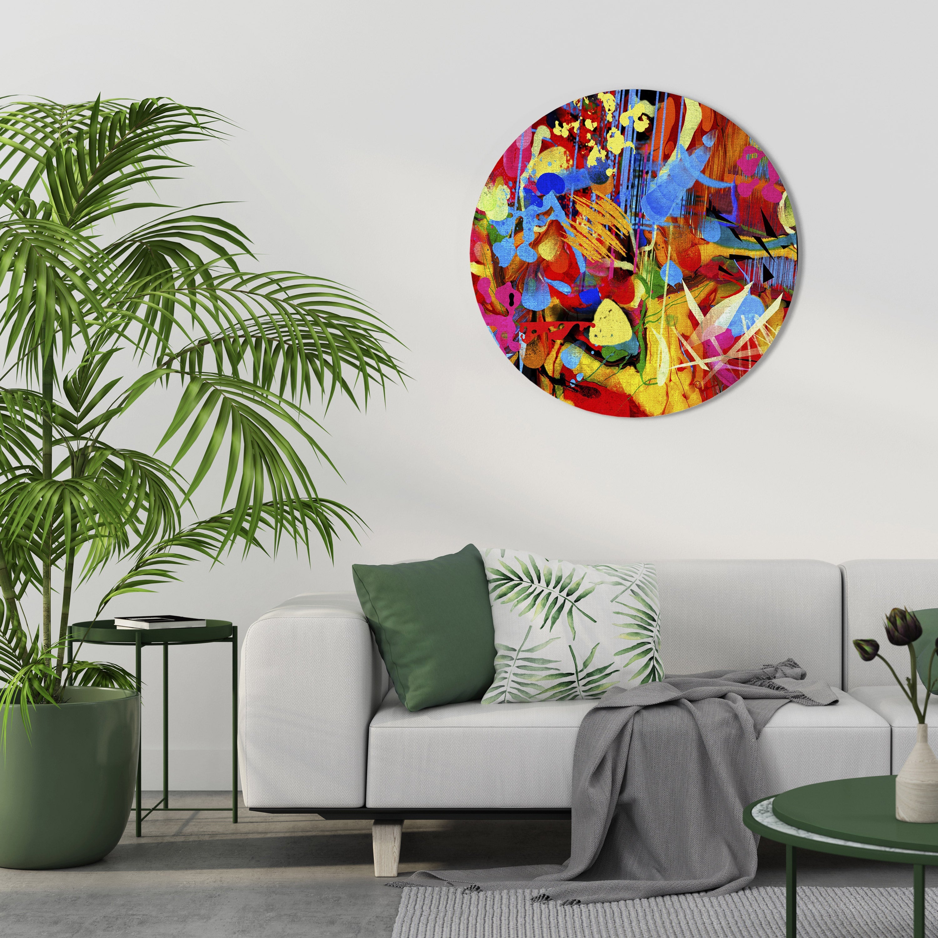 ABSTRACT RHAPSODY Runde Wandkunst