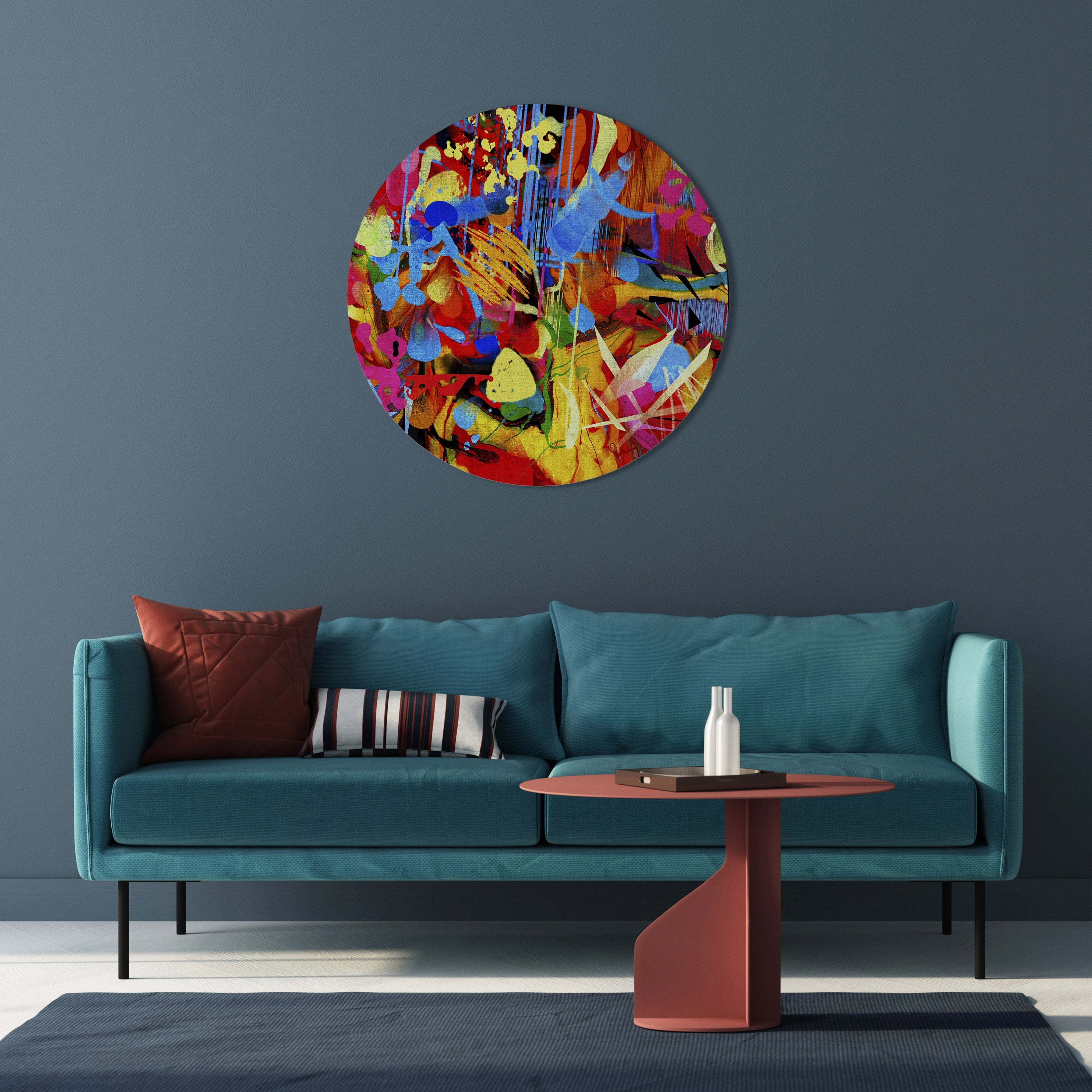 ABSTRACT RHAPSODY Runde Wandkunst