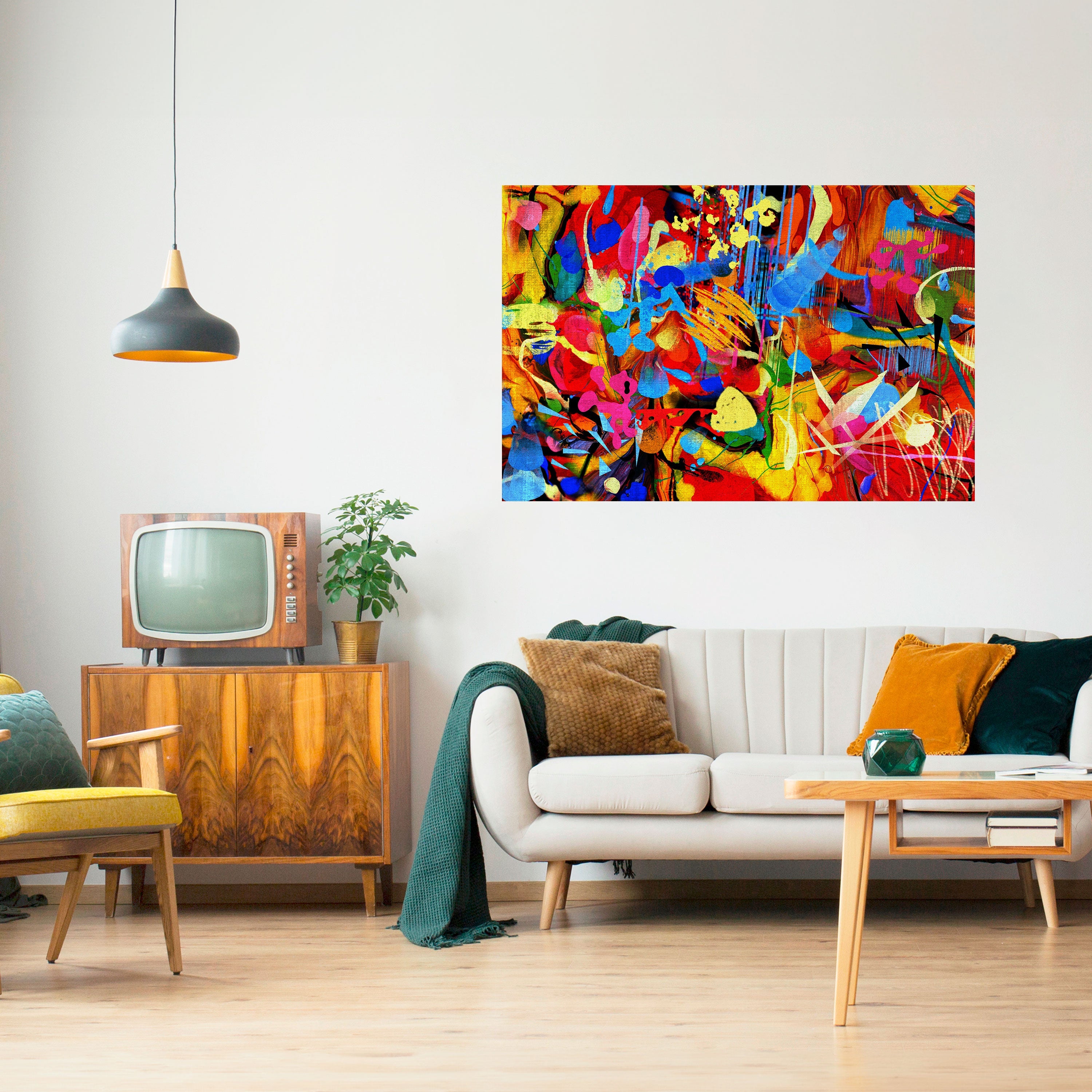 ABSTRACT RHAPSODY Horizontales Poster zum Abziehen und Aufkleben