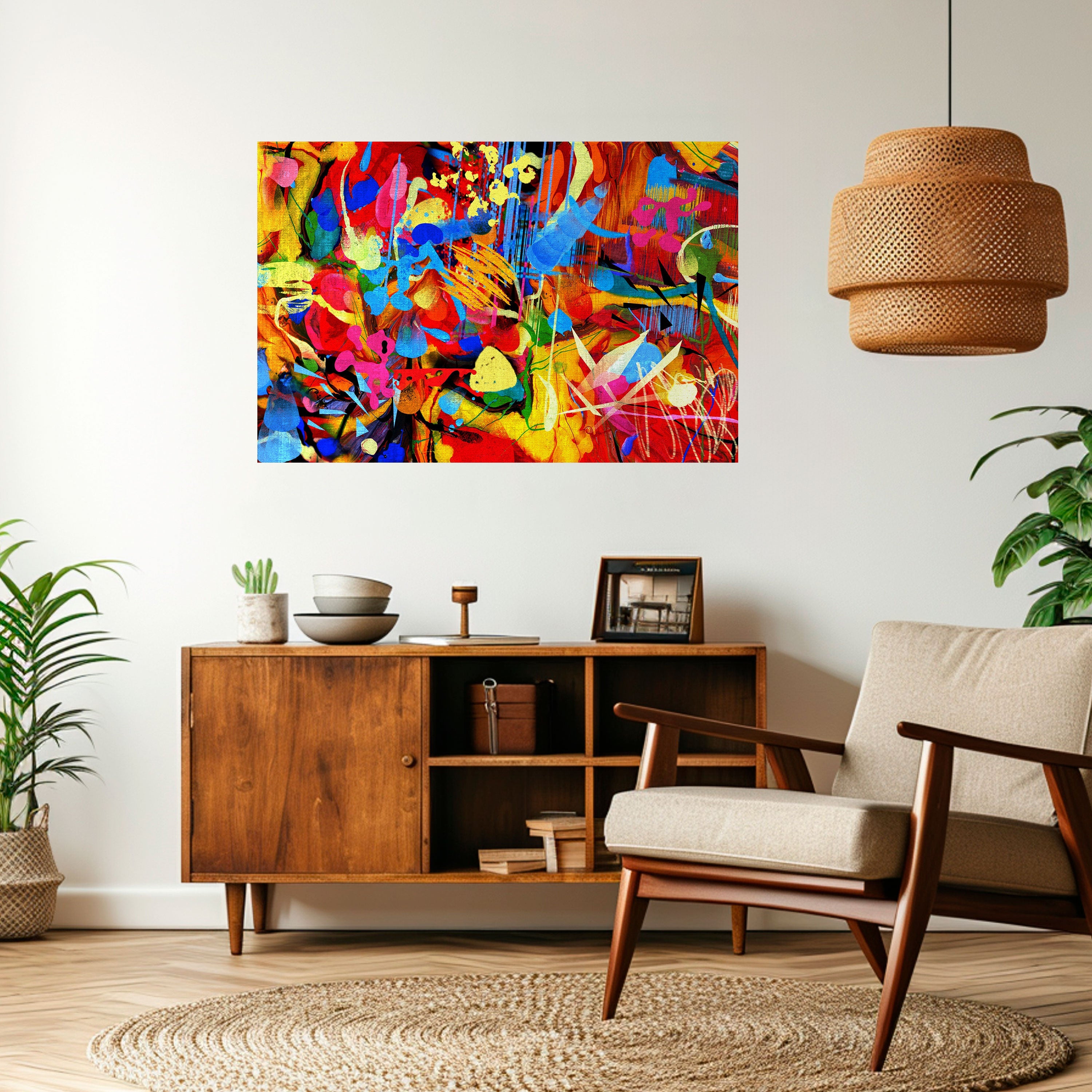 ABSTRACT RHAPSODY Horizontales Poster zum Abziehen und Aufkleben