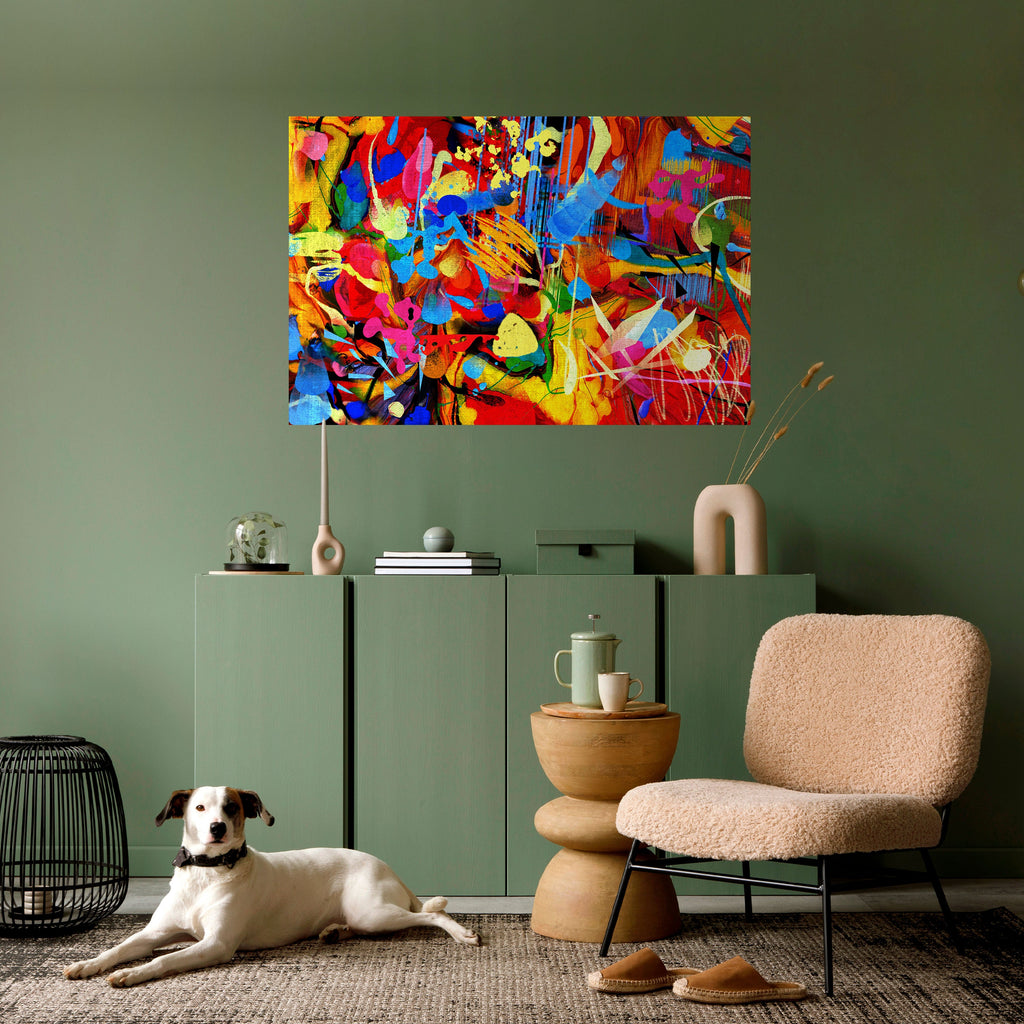 ABSTRACT RHAPSODY Horizontales Poster zum Abziehen und Aufkleben