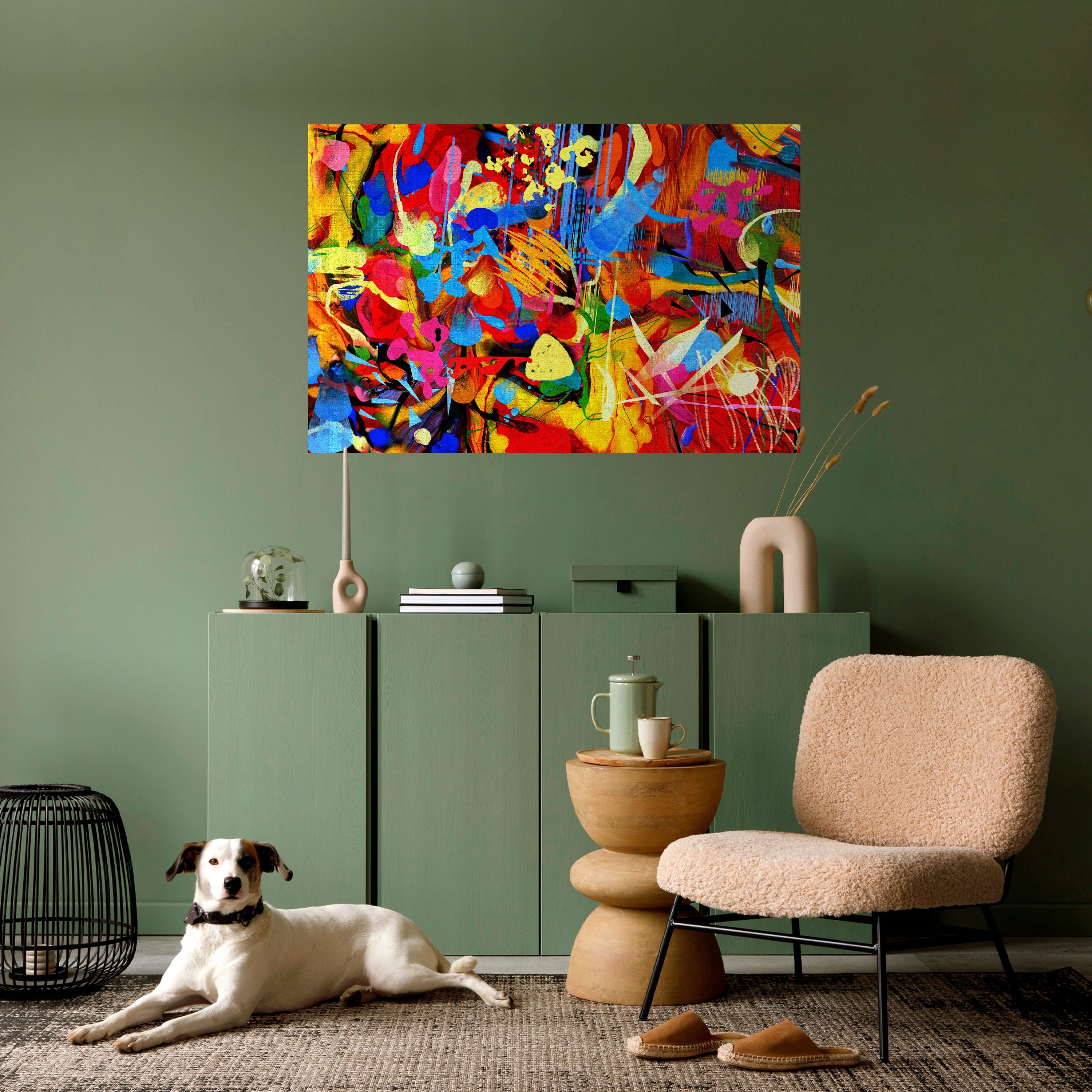 ABSTRACT RHAPSODY Horizontales Poster zum Abziehen und Aufkleben