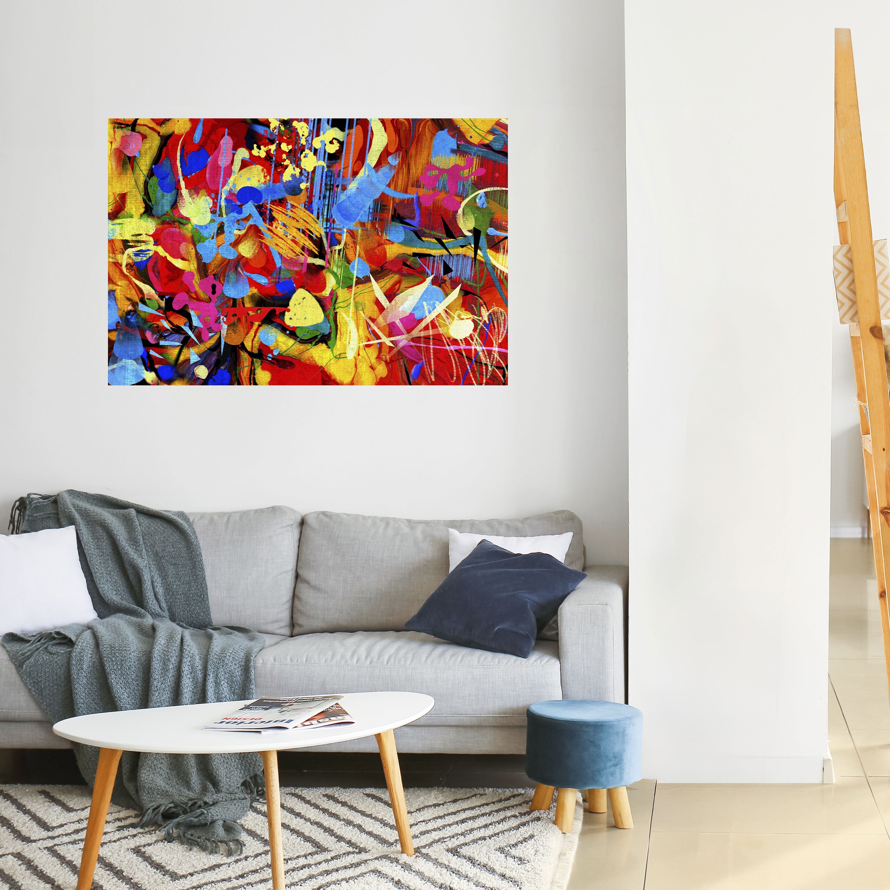 ABSTRACT RHAPSODY Horizontales Poster zum Abziehen und Aufkleben