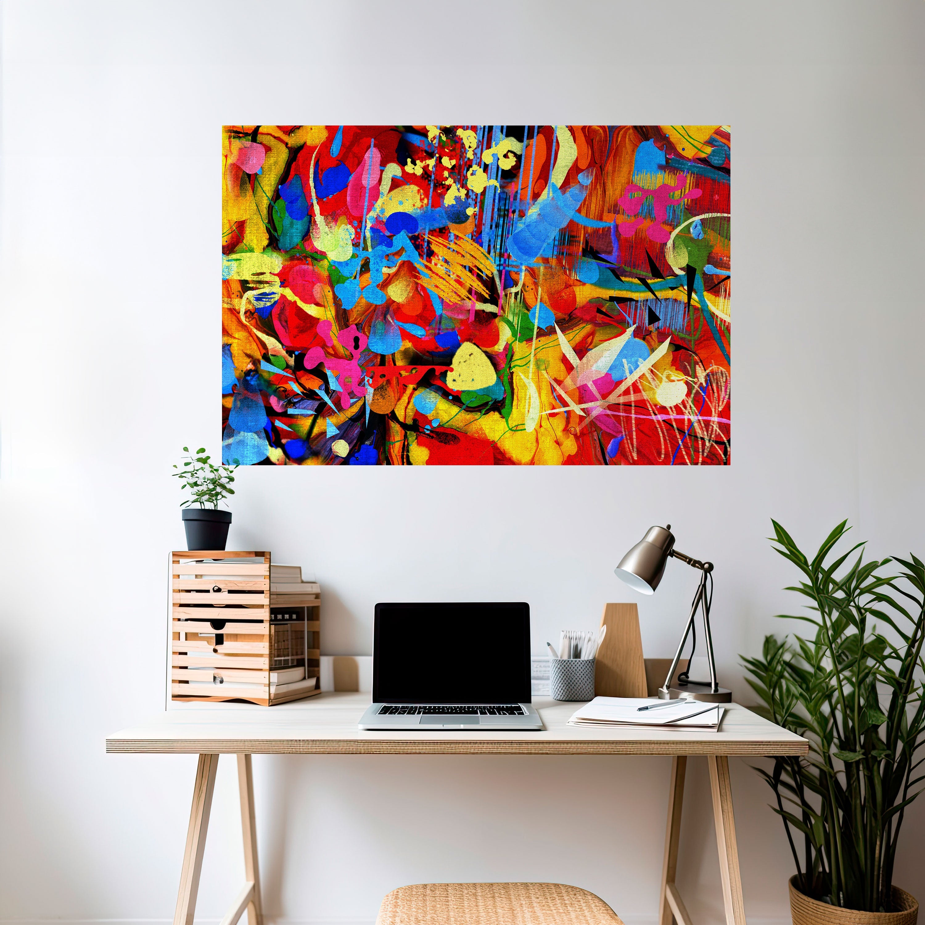 ABSTRACT RHAPSODY Horizontales Poster zum Abziehen und Aufkleben