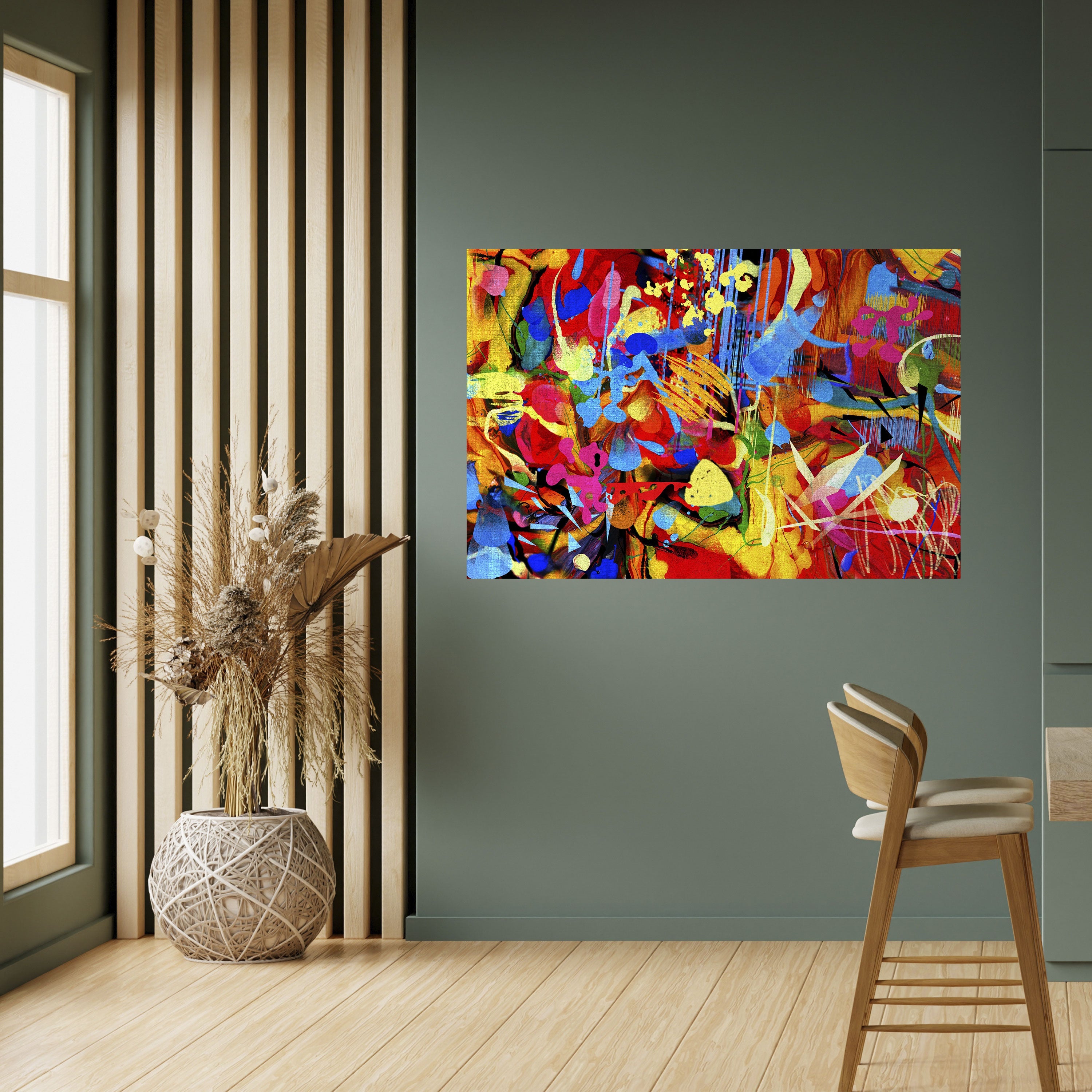 ABSTRACT RHAPSODY Horizontales Poster zum Abziehen und Aufkleben