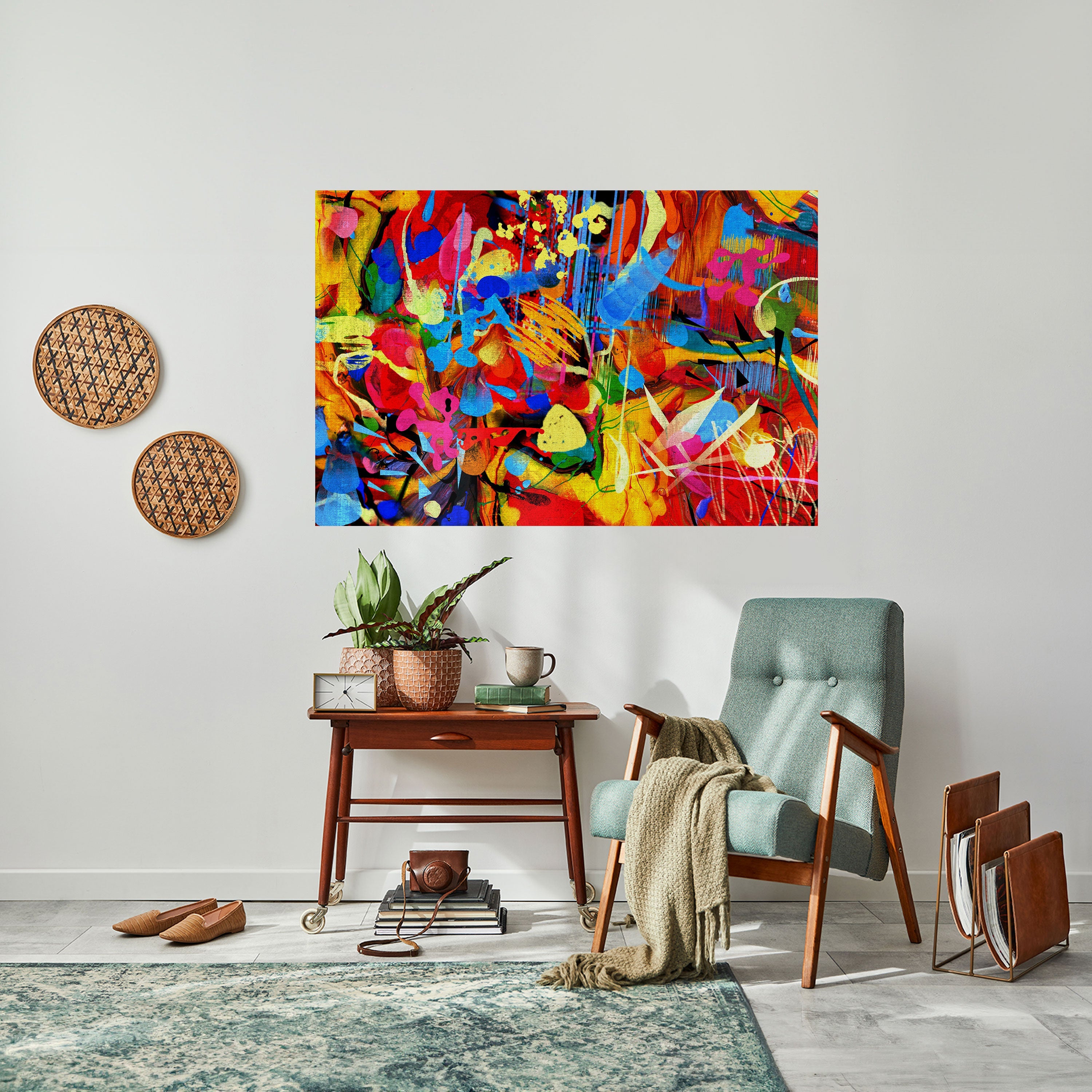 ABSTRACT RHAPSODY Horizontales Poster zum Abziehen und Aufkleben