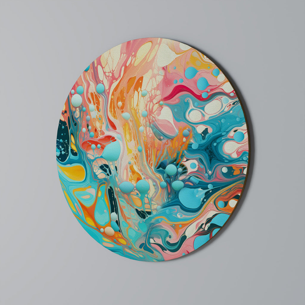 Runde Wandkunst „Artistic Alchemy“