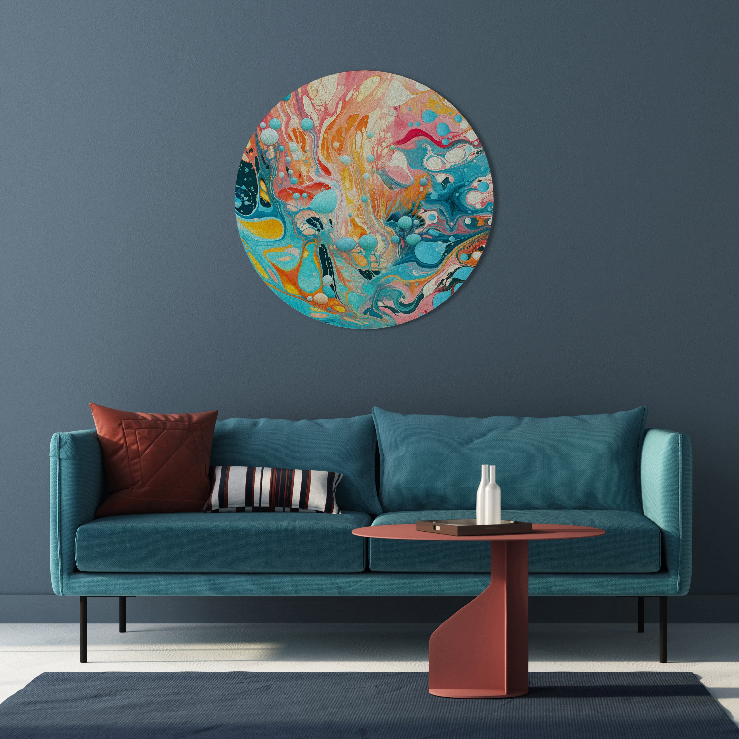 Runde Wandkunst „Artistic Alchemy“