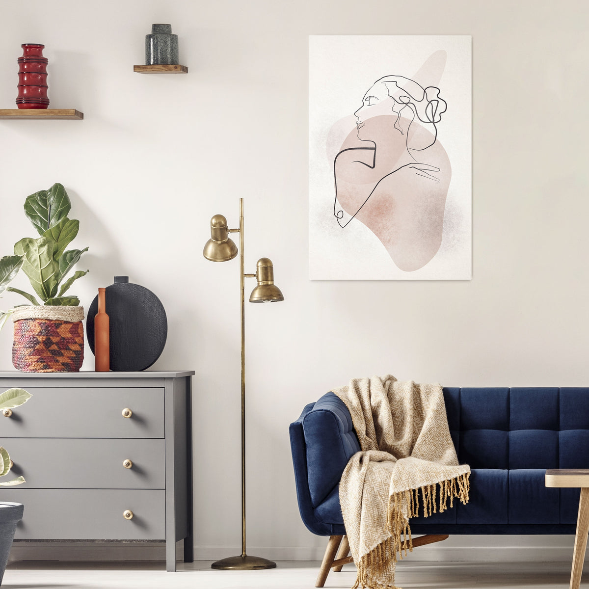GRACEFUL LINES Vertical Canvas Print
