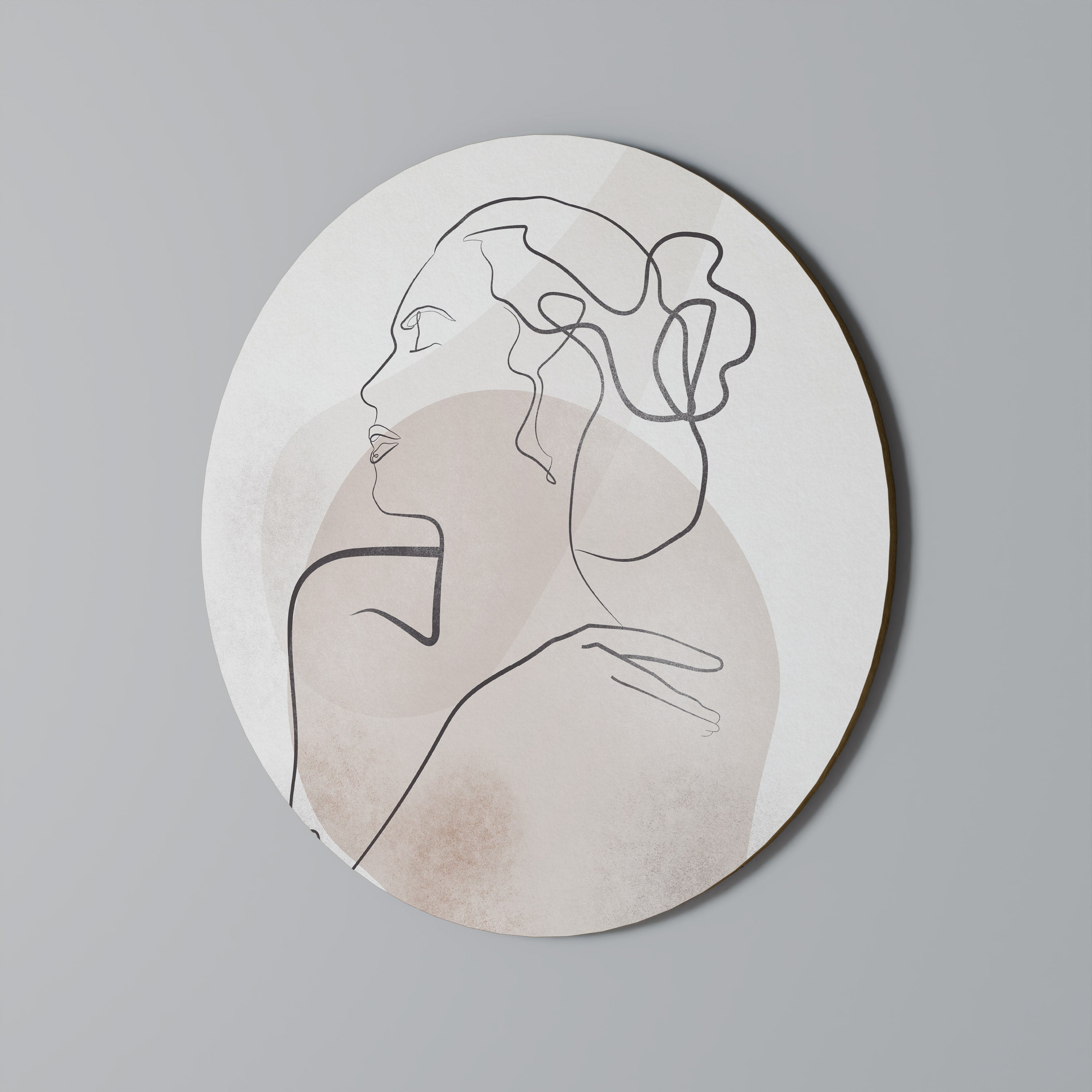 GRACEFUL LINES Runde Wanddekoration Ø 69 cm