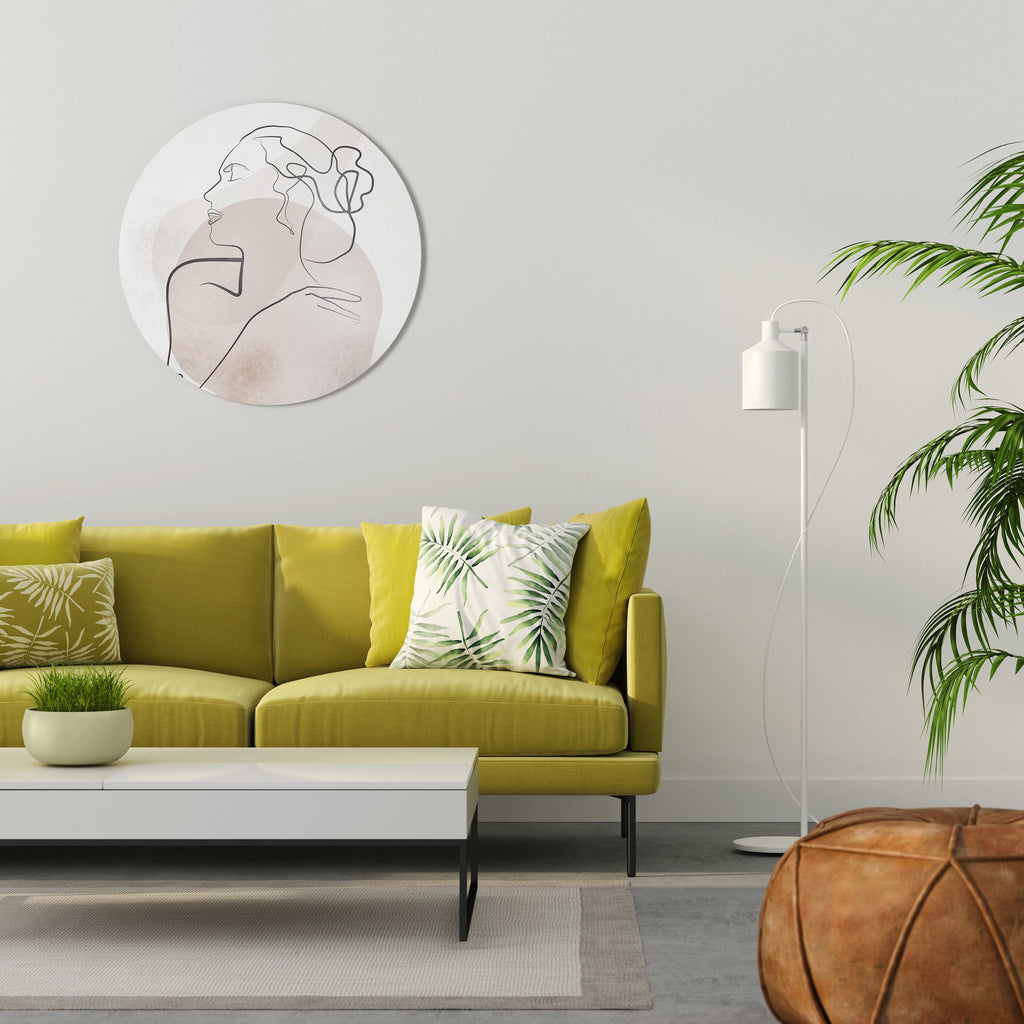 GRACEFUL LINES Runde Wanddekoration Ø 69 cm