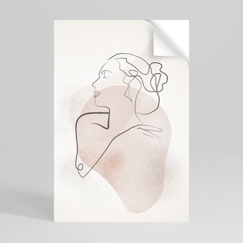 GRACEFUL LINES Selbstklebendes Poster - Hochformat