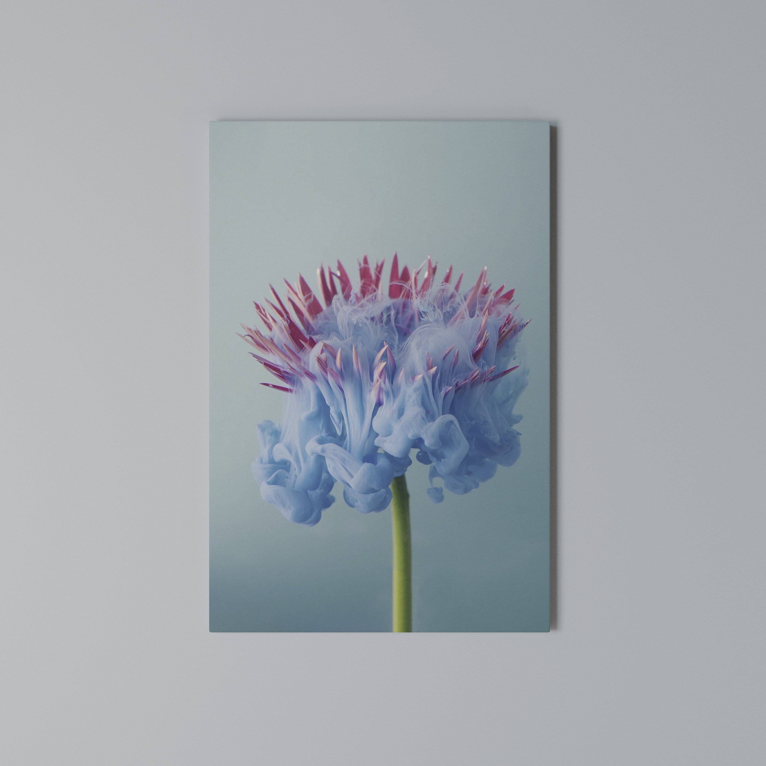MISTY BLUE EXPLOSION Vertical Canvas Print