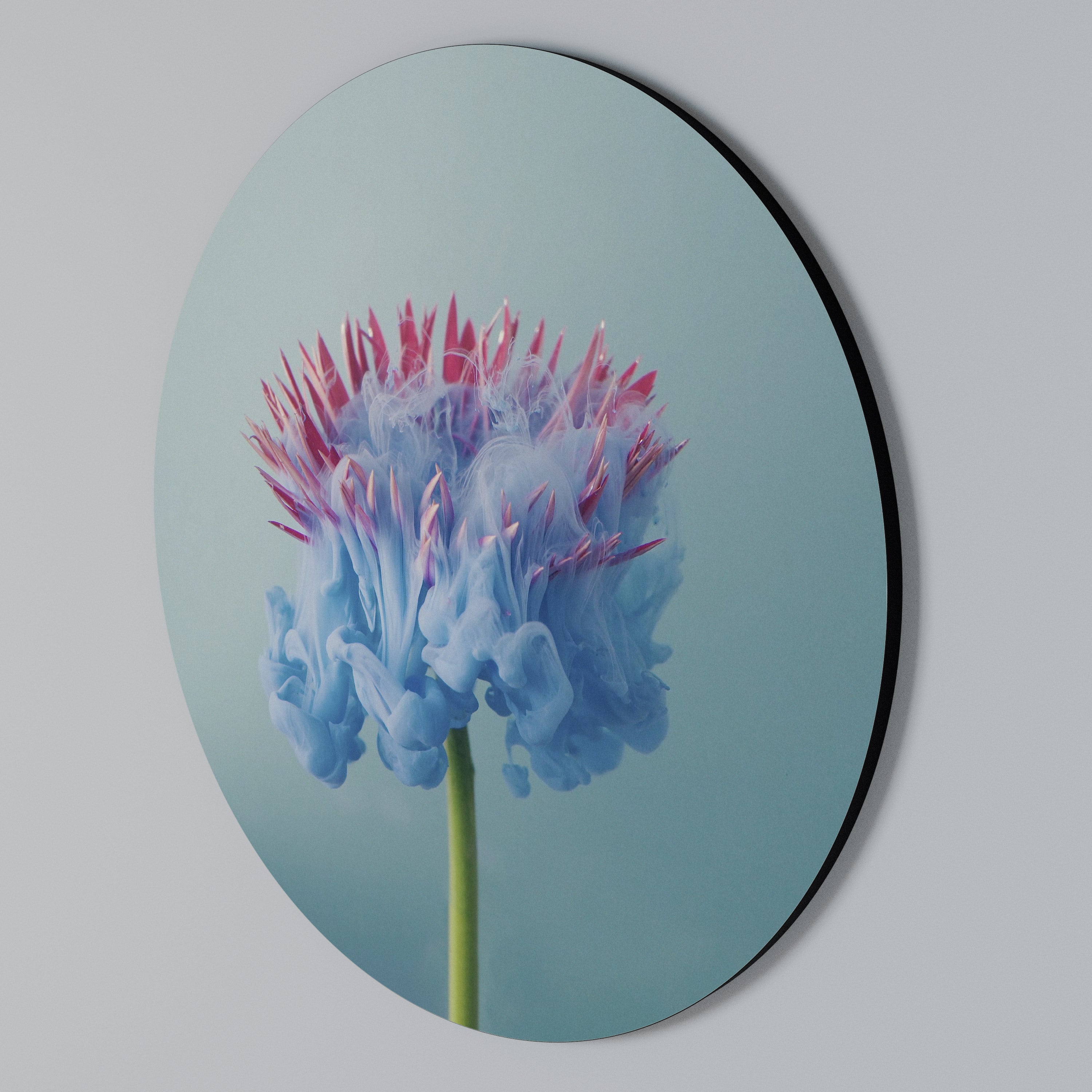 MISTY BLUE EXPLOSION Round Wall Art