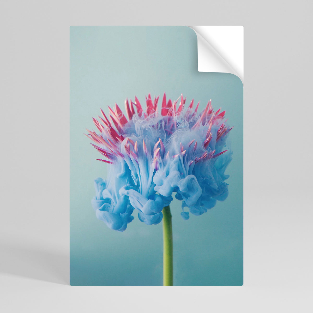 MISTY BLUE EXPLOSION Peel and Stick Vertical Poster