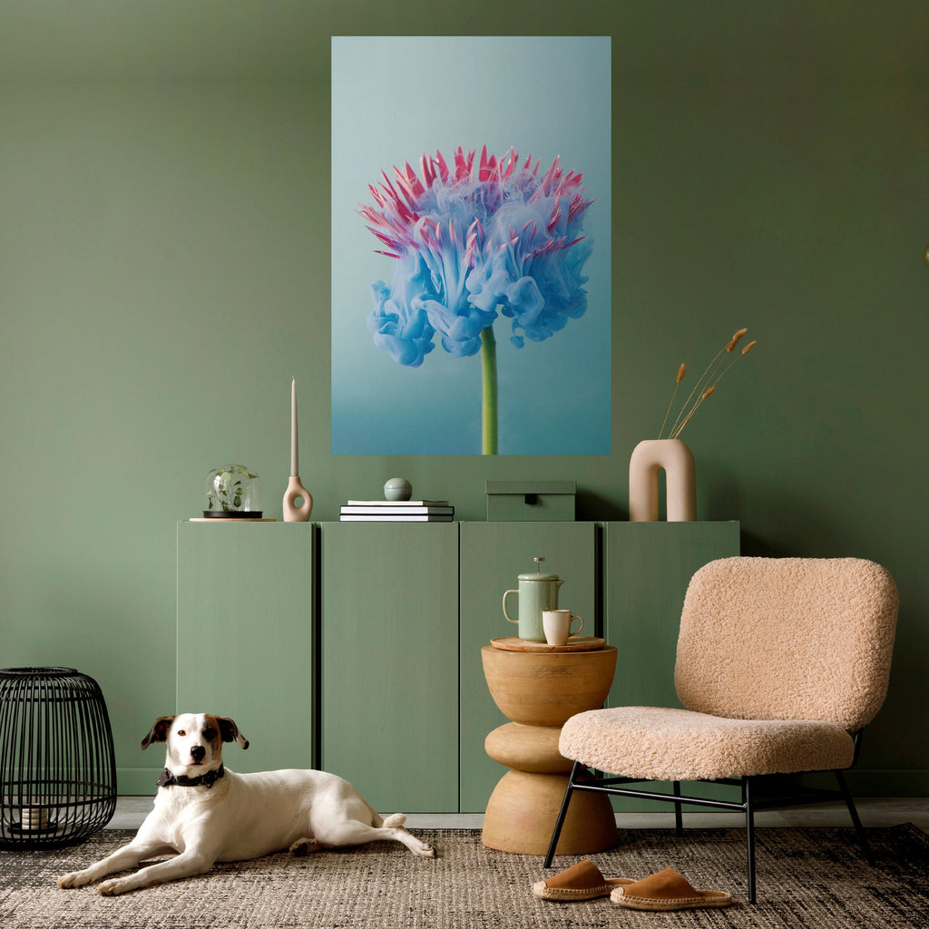 MISTY BLUE EXPLOSION Vertikales Poster zum Abziehen und Aufkleben