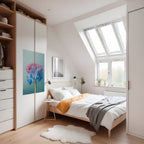 MISTY BLUE EXPLOSION Selbstklebendes Poster - Hochformat