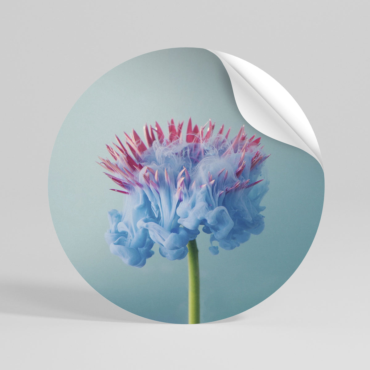 MISTY BLUE EXPLOSION Runder Wandsticker zum Abziehen und Aufkleben