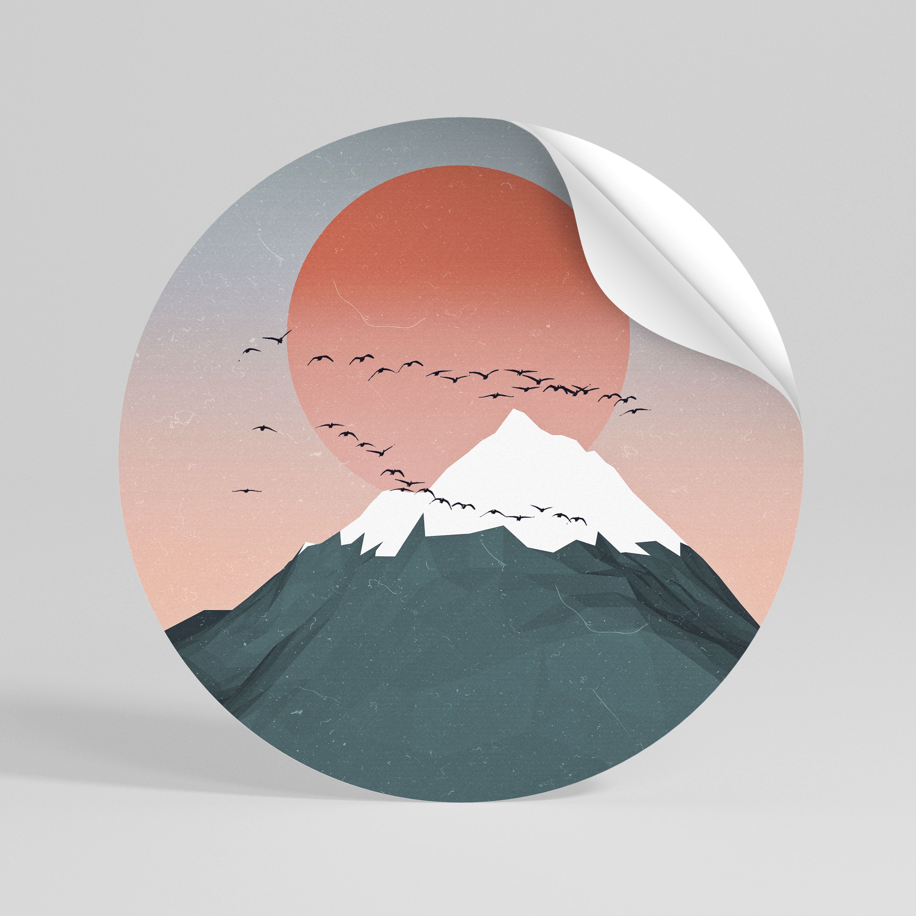 SKYWARD SYMPHONY Runder Wandsticker zum Abziehen und Aufkleben