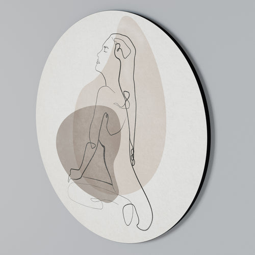 CONTOURS OF BEAUTY Round Wall Art