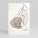 CONTOURS OF BEAUTY Selbstklebendes Poster - Hochformat