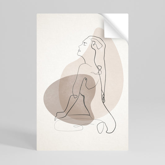 CONTOURS OF BEAUTY Selbstklebendes Poster - Hochformat