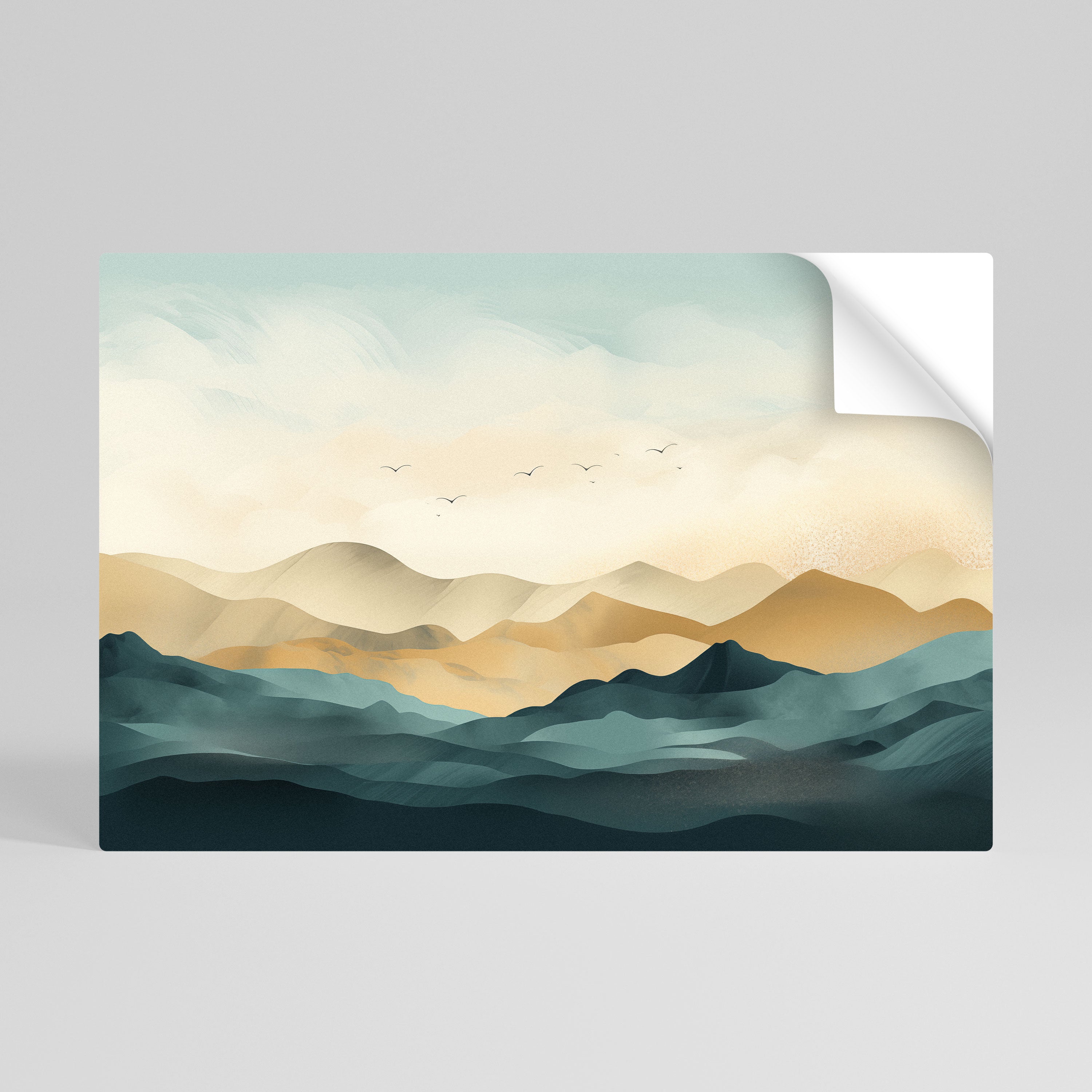 MOUNTAIN MELODY Selbstklebendes Horizontal-Poster