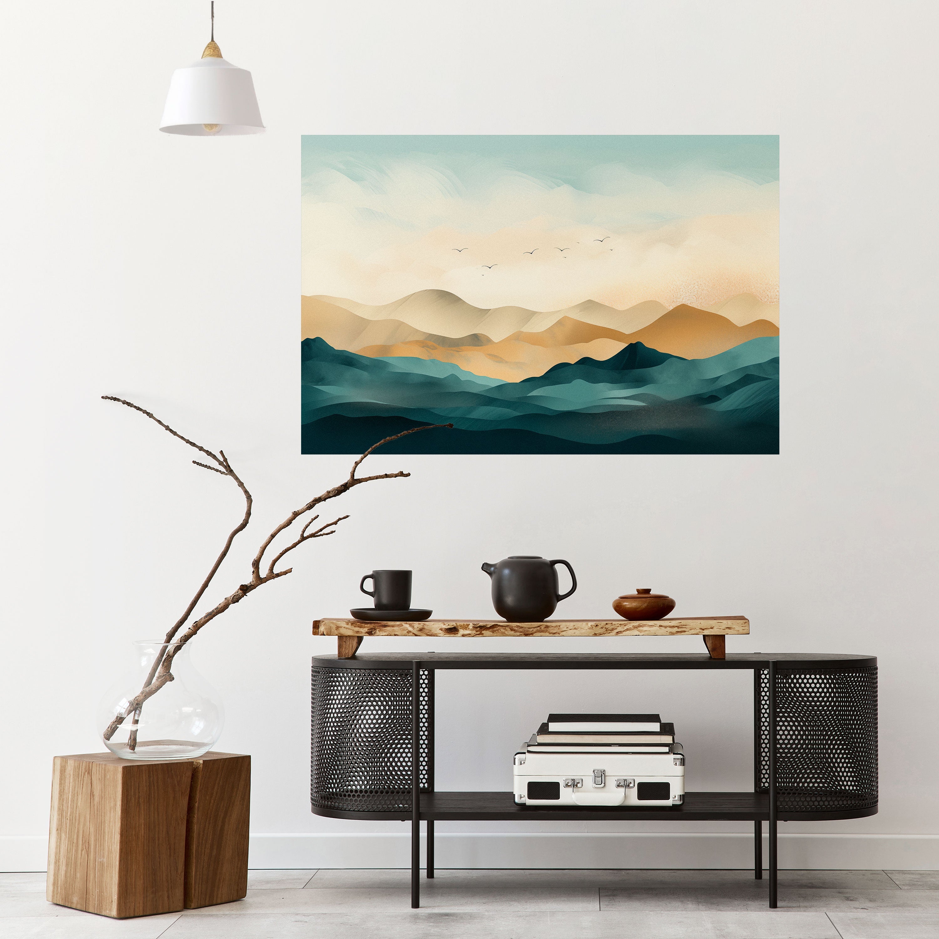 MOUNTAIN MELODY Peel and Stick Horizontal Poster
