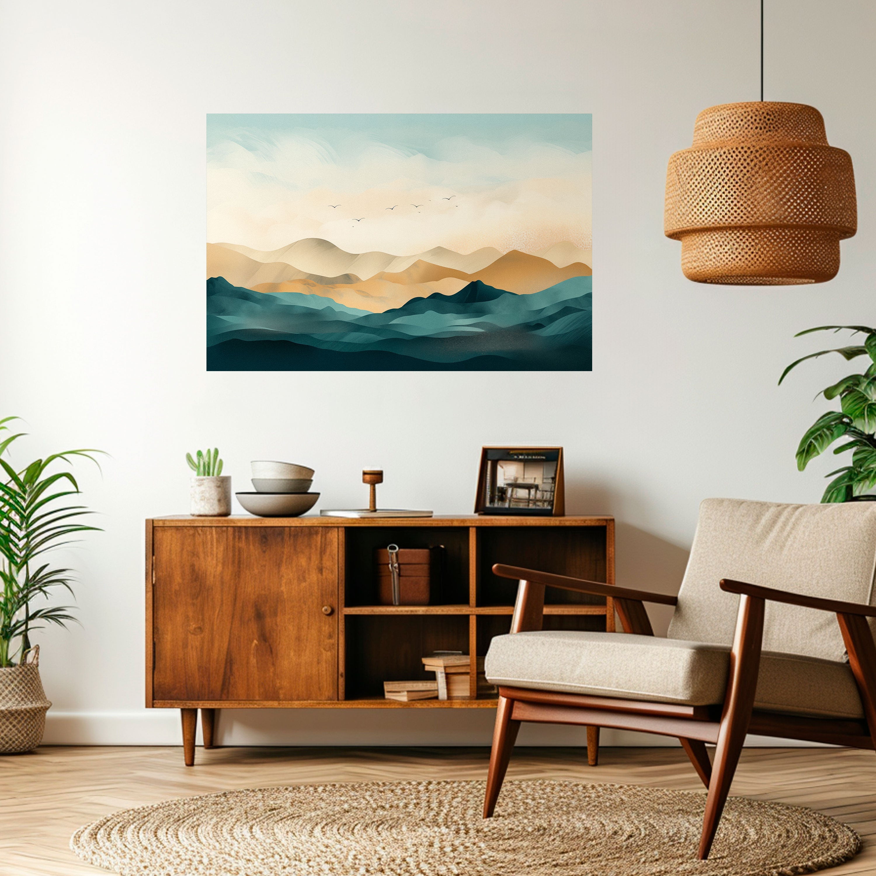 MOUNTAIN MELODY Peel and Stick Horizontal Poster