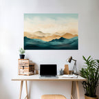 MOUNTAIN MELODY Selbstklebendes Horizontal-Poster