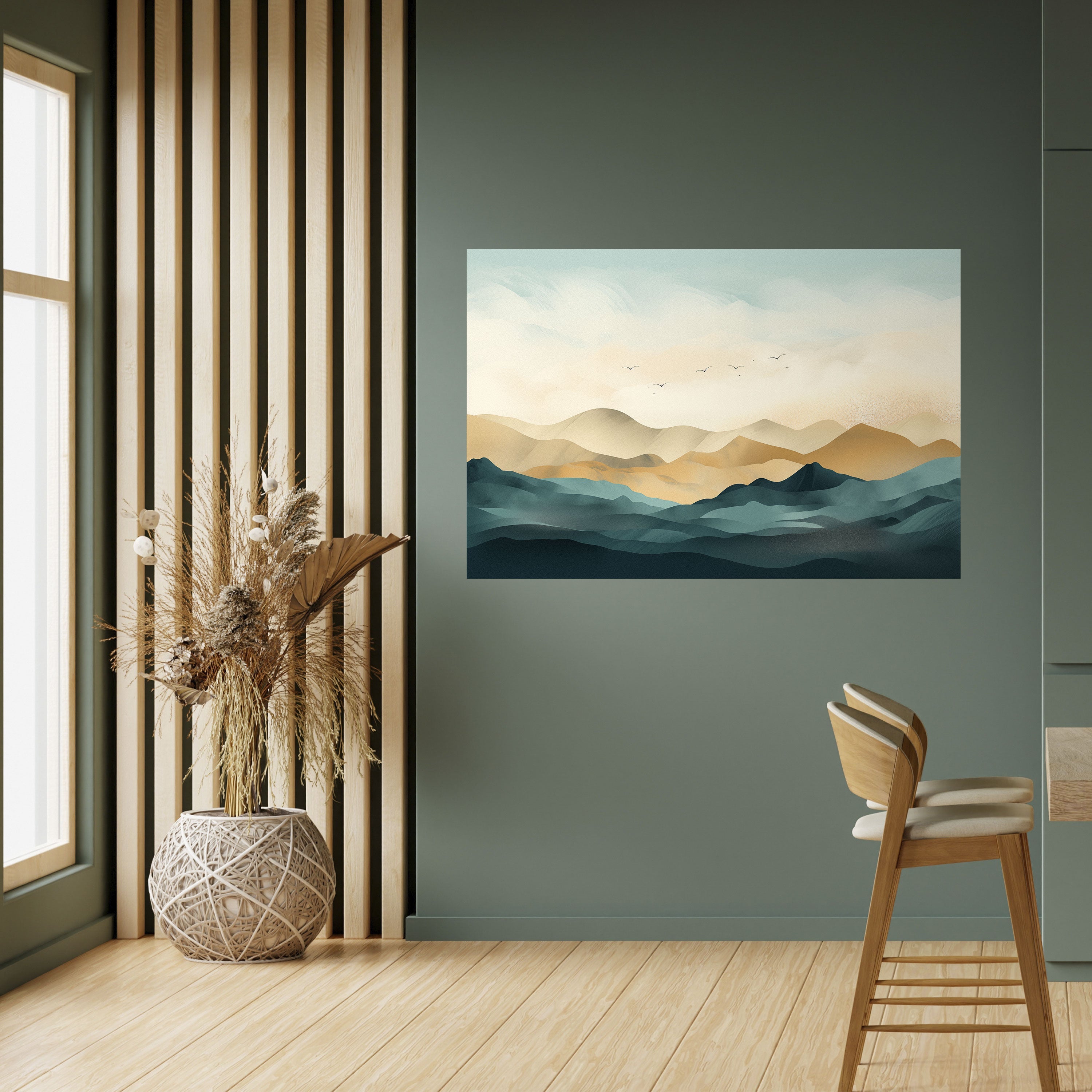 MOUNTAIN MELODY Peel and Stick Horizontal Poster