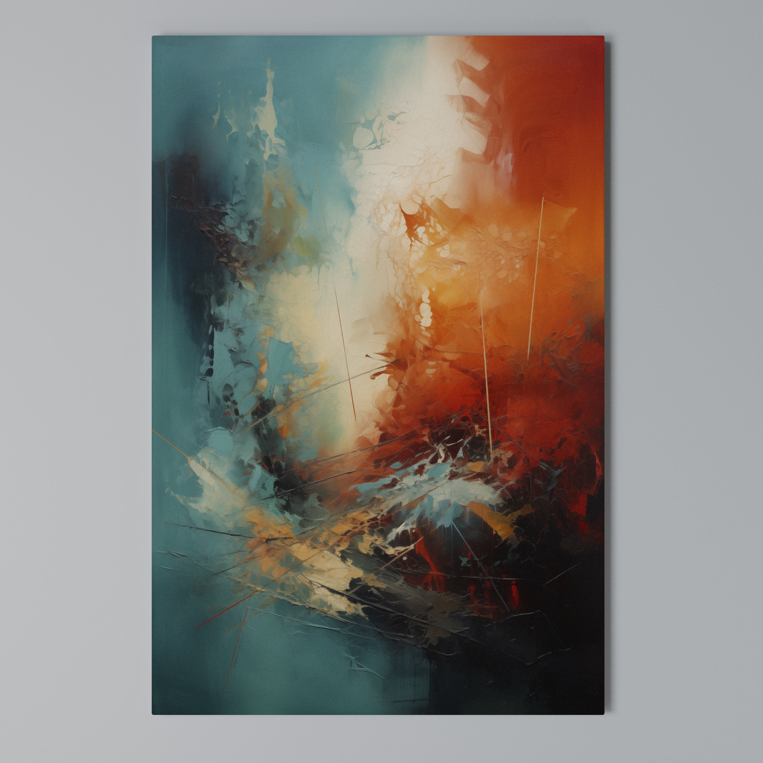 FIERY FUSION Vertical Canvas Print