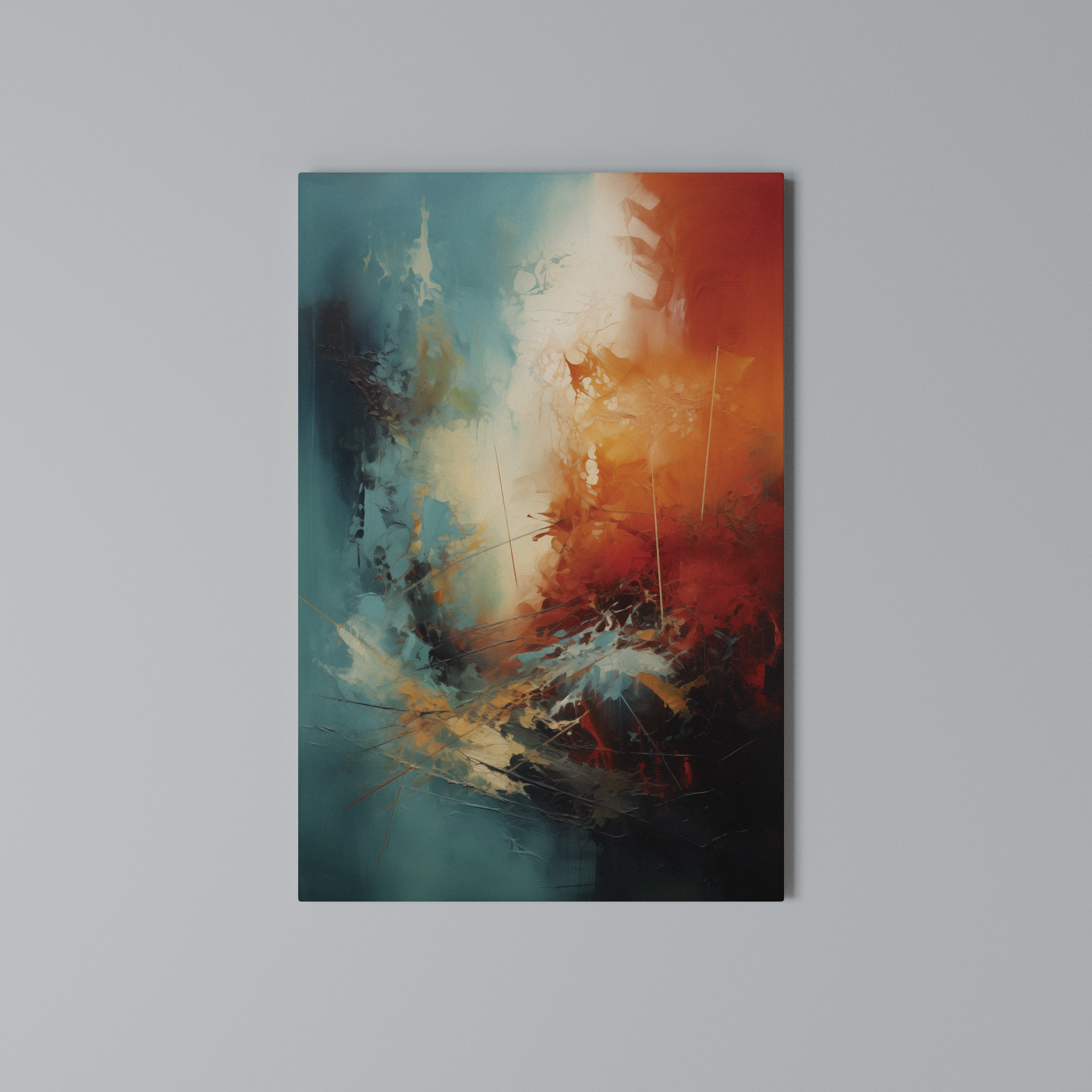 FIERY FUSION Vertical Canvas Print