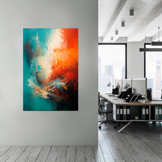 FIERY FUSION Vertical Canvas Print