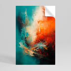 FIERY FUSION Selbstklebendes Poster - Hochformat