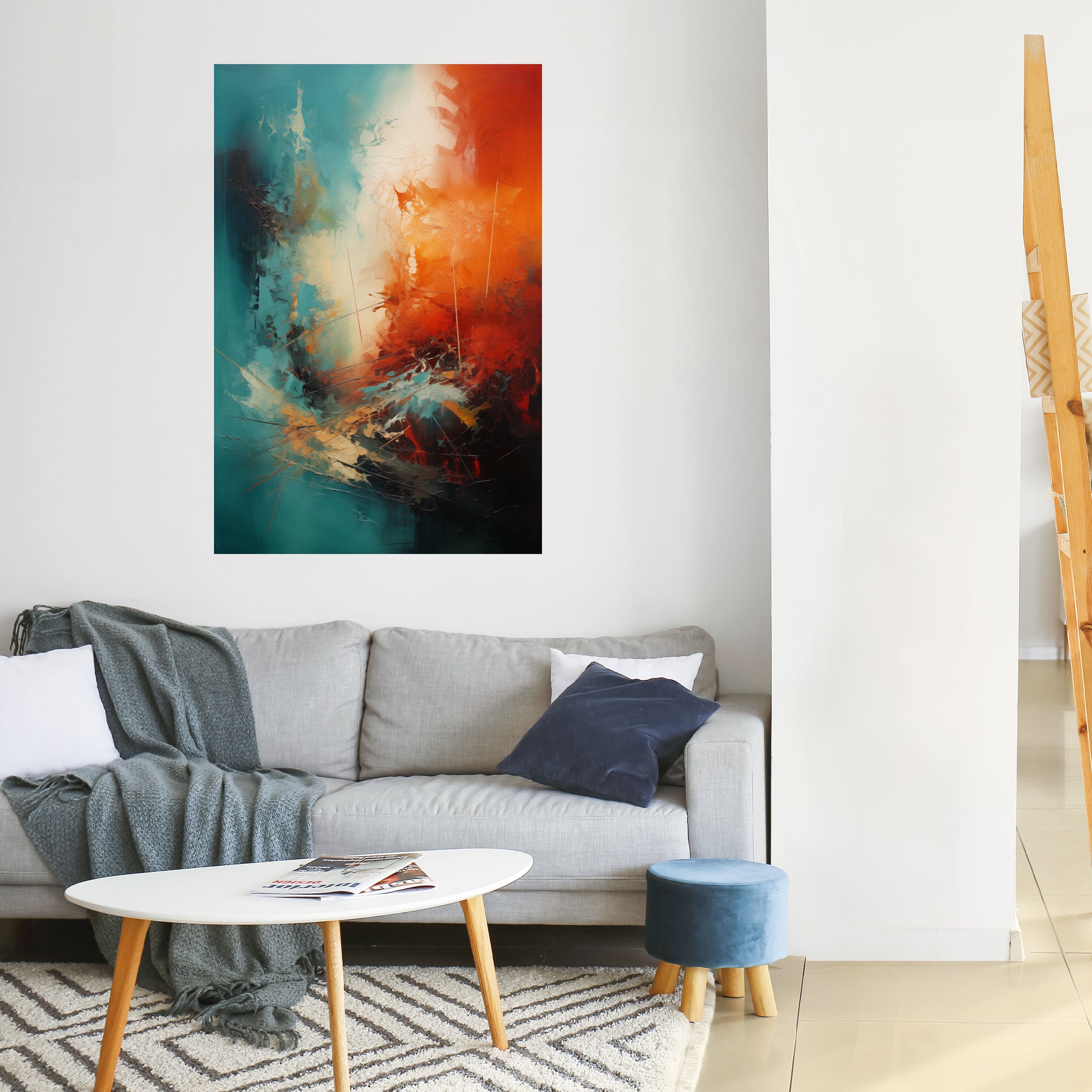 FIERY FUSION Vertikales Poster zum Abziehen und Aufkleben