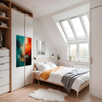 FIERY FUSION Selbstklebendes Poster - Hochformat