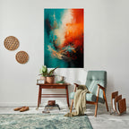 FIERY FUSION Selbstklebendes Poster - Hochformat